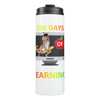 100 Tage Virtual Learning Student Quarantine Thermosbecher