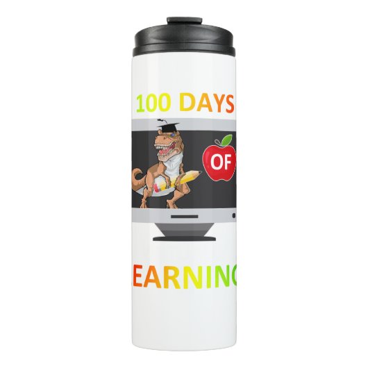 100 Tage Virtual Learning Student Quarantine Thermosbecher (Vorderseite)
