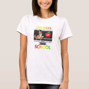 100 Tage virtuelle Schule 1. Klasse Student Quara T-Shirt