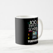 100 Tage virtueller Lehrer-T - Shirt Kaffeetasse (VorderseiteRechts)