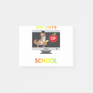 100 Tage virtueller Schulunterricht im Quartal Post-it Klebezettel