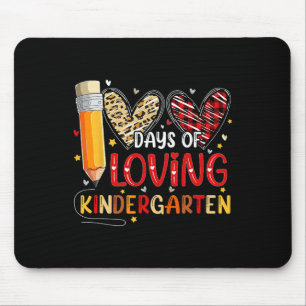 100 Tage voller Liebe zum Kindergarten Herz 100. T Mousepad