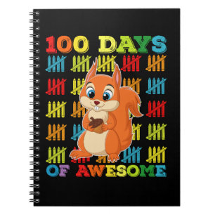 100 Tage vom großartigen Eichhörnchen 100. Schulta Notizblock