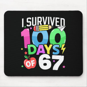 100 Tage von 67 100. Schultag Kinder Lehrer _1 Mousepad
