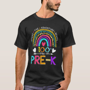 100 Tage vor dem Schulabschluss klüger mit Regenbo T-Shirt