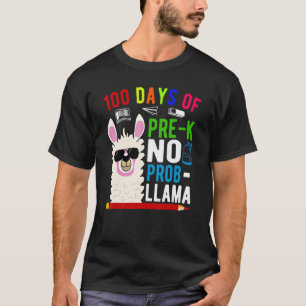 100 Tage Vorschule Kein Problem Lama Lehrer 100. T T-Shirt