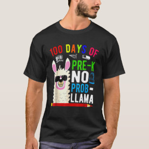 100 Tage Vorschule Kein Problem Lama Lehrer 100. T T-Shirt
