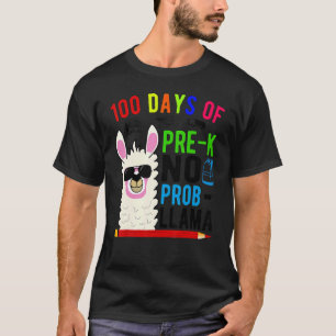 100 Tage Vorschule Kein Problem Lama Lehrer 100. T T-Shirt