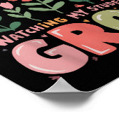 100 Tage wachsende Retro-Blume Lehrer 100. Tag Poster (Ecke)