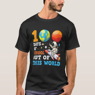 100 Tage Weltraum-Lehrer-Jungs Glücklicher 100. Ta T-Shirt