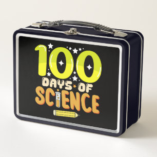 100 Tage Wissenschaft 100. Schultag Lehrer Metall Brotdose