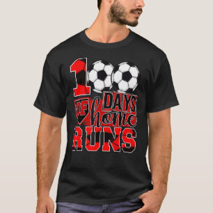 100 Tage Zuhause laufen Fußball-Spielertrainer T-Shirt