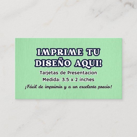 100 Tarjetas de Presentacion para negocio Visitenkarte (Vorderseite)