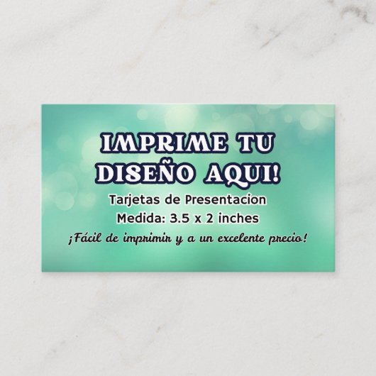 100 Tarjetas de Presentacion para negocio Visitenkarte (Vorderseite)