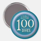 100 Tauchgänge Magnet (Vorderseite/Rückseite)