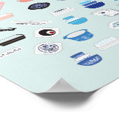 100 Teile Pyrex - Mint Poster (Ecke)