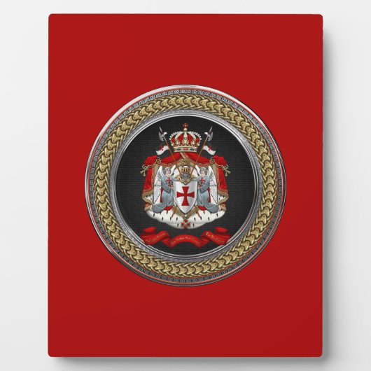 [100] Tempelwappen der Ritter Fotoplatte (Vorderseite)