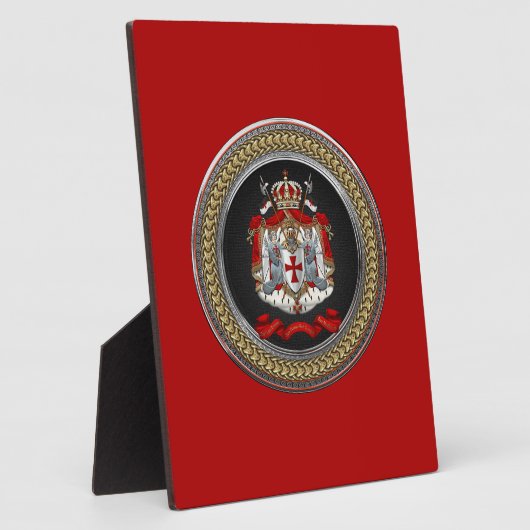 [100] Tempelwappen der Ritter Fotoplatte (Seite)