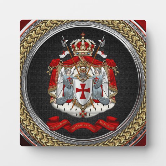[100] Tempelwappen der Ritter Fotoplatte (Vorderseite)