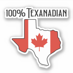 100% Texanadian Vinyl-Aufkleber nach Maß Aufkleber