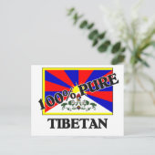 100 % TIBETAN POSTKARTE (Stehend Vorderseite)