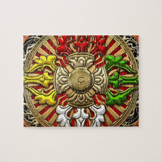 [100] Tibetanische doppelte Dorje Mandala Puzzle (Horizontal)