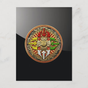 [100] Tibetischer Doppeldorje Mandala Postkarte