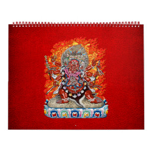 [100] Tibetischer Thangka - Wrathful Deity Hayagri Kalender