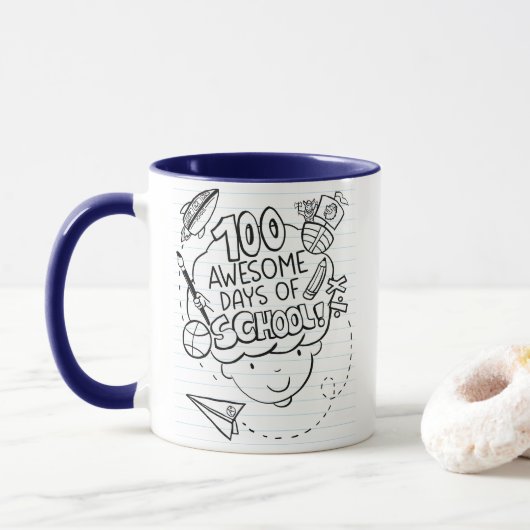 100 tolle Schultage Tasse (Mit Donut)