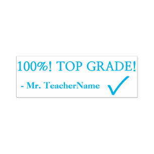 "100%! TOP GRAD!" Briefmarke aus Gummi Permastempel