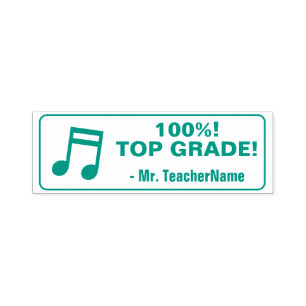 "100%! TOP GRADE!" + Benutzerdefinierter Bildungsn Permastempel