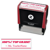 "100%! TOP GRADE!" + Instructor Name Rubber Briefm Permastempel (Beispiel)