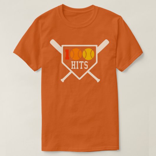 100 Treffer Softball Baseball Coach High School So T-Shirt (Design vorne)