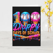 100 triefende Schultage Baseball Eis Drip Karte (Gelbe Blume)