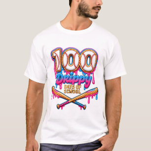 100 triefende Schultage Baseball Jungen Kleinkind  T-Shirt