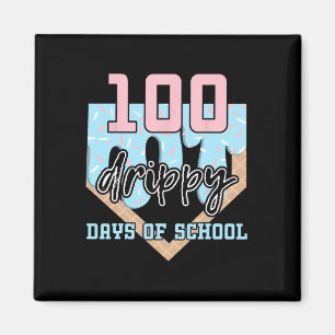 100 triefende Schultage Bysebyll Eiscreme 100. Magnet