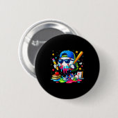 100 tröpfelnde Schultage Baseball Eiscreme Jungen Button (Vorne & Hinten)