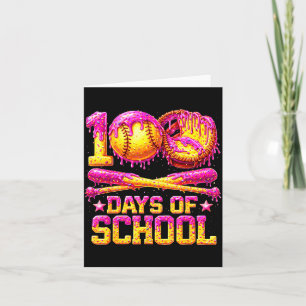 100 tropfige Schultage Softball Eiscreme 100. Karte