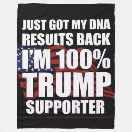 100% TRUMP SUPPORTER FLEECEDECKE (Vorderseite)
