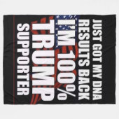 100% TRUMP SUPPORTER FLEECEDECKE (Vorderseite (Horizontal))