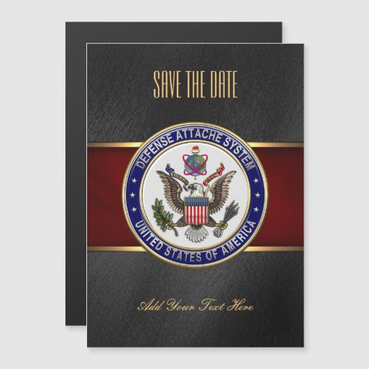 [100] U.S.-Emblem für Verteidigungsangriffe (DAS)  Magneteinladung (Vorne/Hinten)