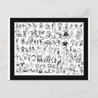 100 üble Affen (Postkarten) Postkarte