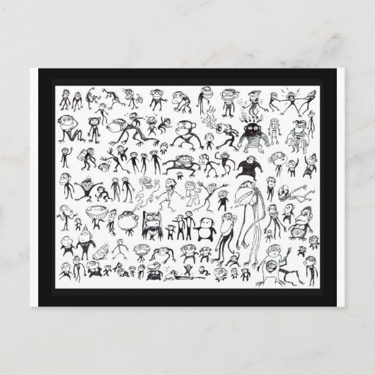 100 üble Affen (Postkarten) Postkarte (Vorderseite)