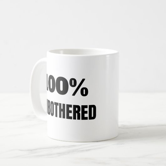 100% Unbedachte Sassy Quote Monogramm Kaffeetasse (Vorderseite Links)