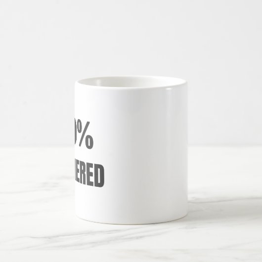 100% Unbedachte Sassy Quote Monogramm Kaffeetasse (Mittel)