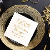 100 und fabelhafte 100. Geburtstagsparty Servietten Mit Folie