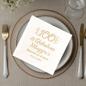100 und fabelhafte 100. Geburtstagsparty Servietten Mit Folie