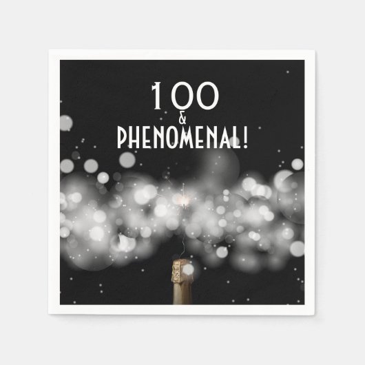100 und Phenomenal Champagne Party Napkins Serviette (Vorderseite)