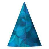 100 und wunderschöne Elegant Ocean Blue Birthday Partyhütchen (Rückseite)