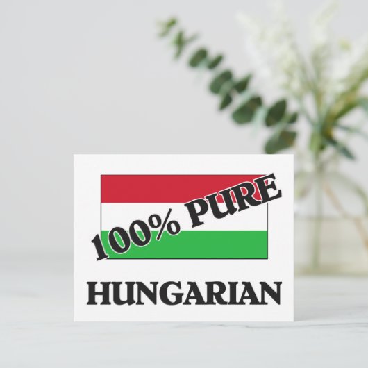 100 % UNGARISCH POSTKARTE (Stehend Vorderseite)